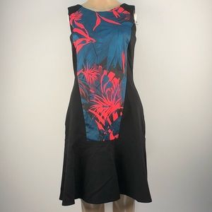 Closet short sleeved dress, tropical print